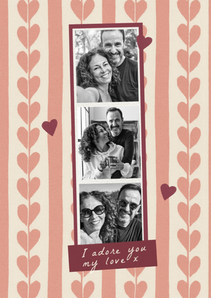 I Adore You My Love Photo Upload Card