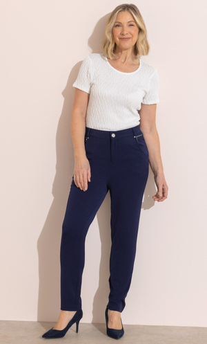 Anna Rose Slim Leg Trousers - Midnight