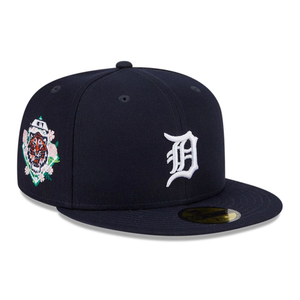 Detroit Tigers MLB Floral Undervisor Navy 59FIFTY Fitted Cap