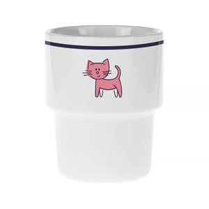Coffeedesk - Kubek ceramiczny biały - Kot
