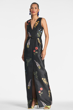 MARSDEN GOWN - NOIR BOUQUET - FINAL SALE