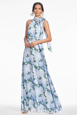 KAYLA GOWN - GLACIAL PEONIES - FINAL SALE