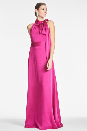 KAYLA FUCHSIA A-LINE MAXI GOWN - FINAL SALE