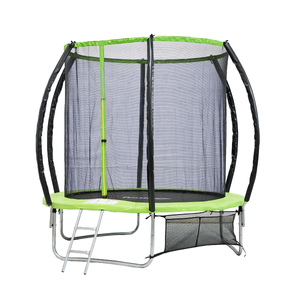 funiq 8ft Round Trampoline (244 cm) + Safety Net, Ladder & Shoe Bag