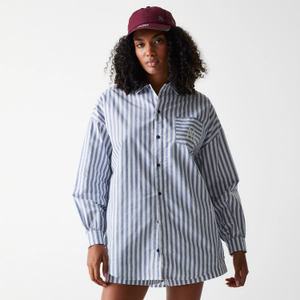 New York Yankees Womens MLB Stripe Dark Blue Long Sleeve Shirt