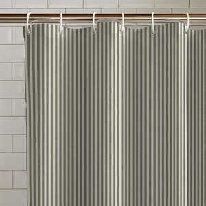 CATHERINE LANSFIELD TIMELESS STRIPE GREEN Shower Curtain 
