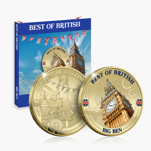 Best of British - Big Ben 50mm Gold Plated Commemorative