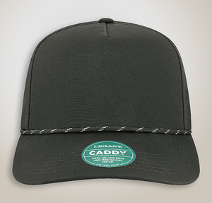 Legacy Caddy Recycled Snapback Baseball Hat - Black