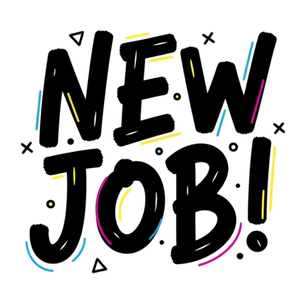 Moonpig New Job Bold Retro Typography Card