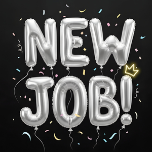 Moonpig New Job Silver Foil Balloons Card