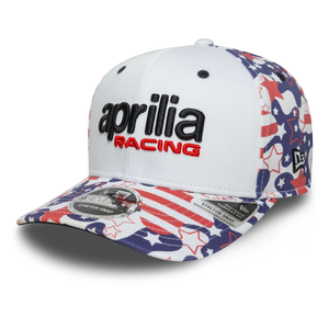 Aprilia Racing Austin Race Special White 9SEVENTY Stretch Snap Adjustable Cap