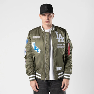 LA Dodgers MLB X Alpha Green Bomber Jacket