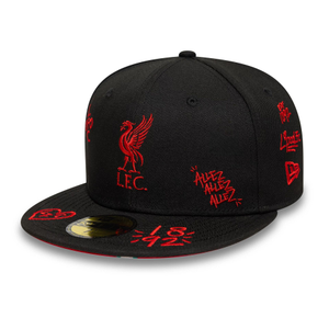 Liverpool FC Scribble Black 59FIFTY Fitted Cap
