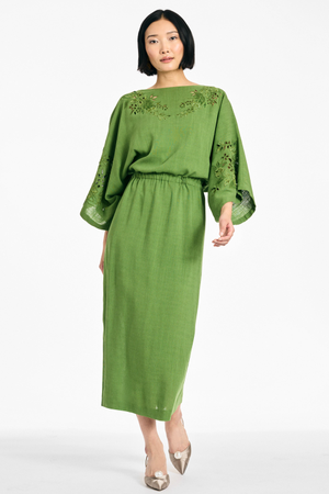 KIERA DRESS - FERN GREEN - FINAL SALE