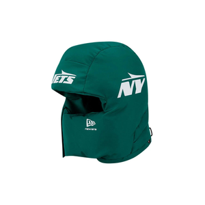 New York Jets NFL Puffer Helmet Green Trapper Hat