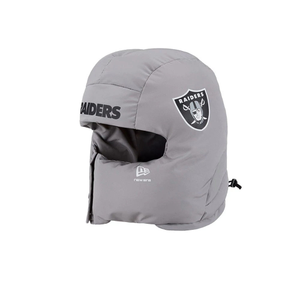 Las Vegas Raiders NFL Puffer Helmet Grey Trapper Hat