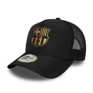 FC Barcelona Black Gold Black 9FORTY A-Frame Trucker Adjustable Cap