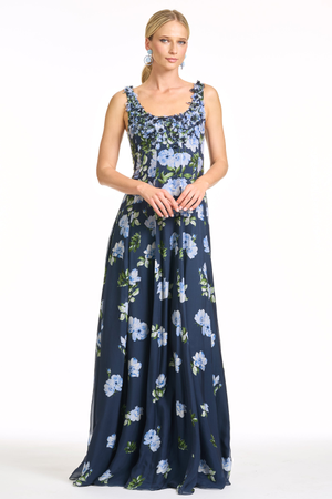 EMBELLISHED INDIRA GOWN - CORSAGE DEGRADE - FINAL SALE