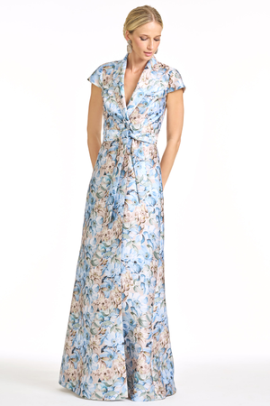 ETIENNE GOWN - WATERCOLOR GERNAIUM - FINAL SALE