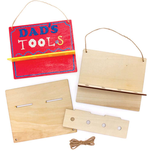 Houten gereedschap opslagsets 