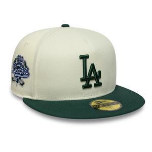 LA Dodgers MLB Cream 59FIFTY A-Frame Fitted Cap