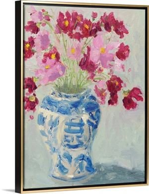 Cosmos in Chinoiserie Vase