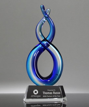 Sapphire Helix Art Glass Award