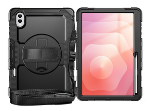 Rugged Impact Case with Strap for Samsung Galaxy Tab S11 Ultra - Black
