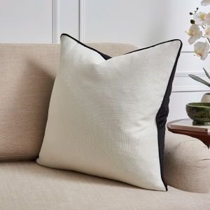 Luxury Sofia Piped Cushion - Black 55x55cm