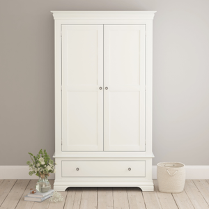Chantilly Warm White Gents Single Shelf Wardrobe