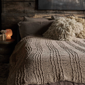 Thornton Knitted Throw, Taupe
