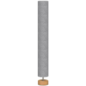HOMCOM LED Floor Lamp for Living Room, 120cm Modern Standing Lamp with 3000K/4500K/6500K Colour Temperatures, Linen Shade and Wooden Base, Grey