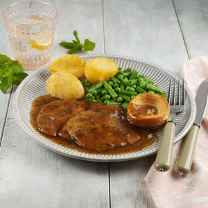 Roast Lamb in Minted Gravy