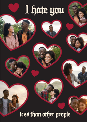Hearts Collage Photo Upload Valentine's Day Card