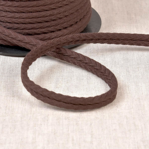 Cordon double passepoil chevrons - Marron foncé