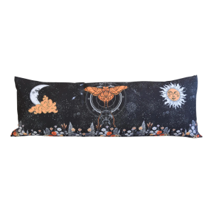 X-Large Celestial Sun & Moon Body Lumbar Feather/Down Pillow 54” X 20”