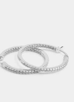 Vendetta Celine Hoop Earrings 30mm - Silver Plated