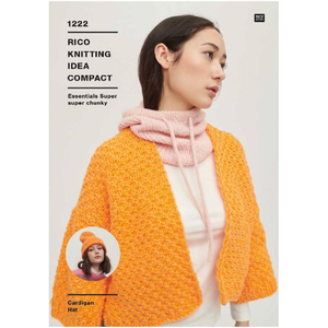 Rico Knitting Pattern Cardigan & Hat in Essentials Super Super Chunky (1222)