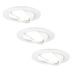 Spot Encastrable LED - Dimmable - Blanc - Amsterdam - 3W - 4000K - Ø82mm - 3 pièces