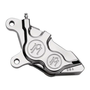 Performance Machine Front Left Side 4 Piston Differential Bore Caliper 11.5 Inch Discs in Chrome Finish For 2000-2014 Softail, 2000-2017 Dyna, 2000-2007 Touring, 2000-2013 XL, 2002-2005 V-Rod Models (0053-2919-CH)