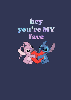 Disney Lilo And Stitch Hey You're My Fave Card