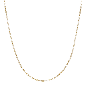New 9ct Yellow Gold 18" Paper Link Chain Necklace