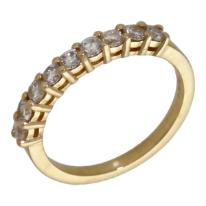 Pre-Owned 9ct Yellow Gold 0.50ct Diamond Half Eternity Ring