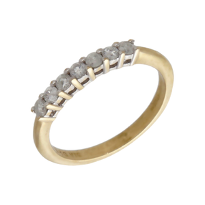 Pre-Owned 9ct Yellow Gold 0.25ct Diamond Half Eternity Ring