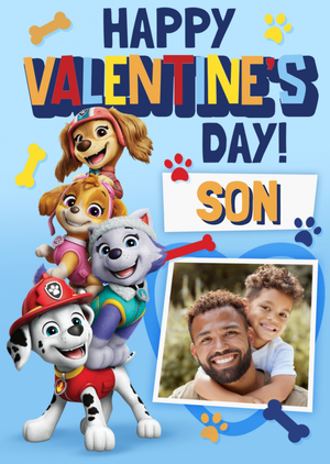 PAW Patrol Happy Valentine’s Son Photo Upload Card