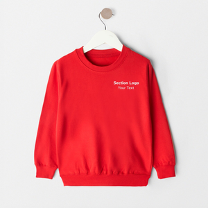 Personalised Sweatshirt - Kids-5-6-Red
