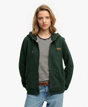 Essential Logo Half Brushed Zip Hoodie
