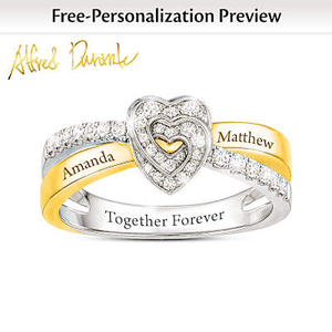 Alfred Durante Together Forever Personalized Topaz Ring