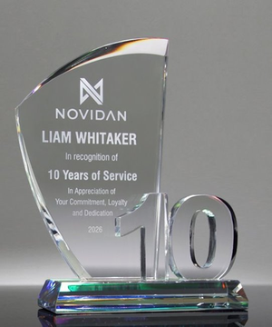 Crystal 10 Year Service Award - Spectral Milestone Series