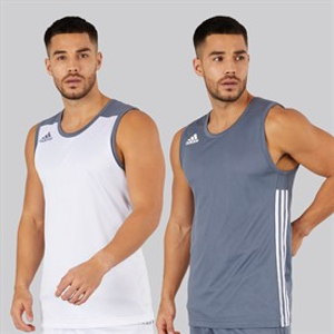 adidas Mens 3G Speed Reversible Basketball Jersey Onix/White